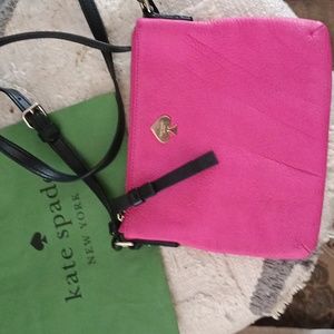 Kate Spade Leroy Street Tinley crossbody leather bag and Snapdragon Pink♠️♠️♠️